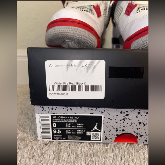 Fire Red Jordan 4 Retro - Picture 6 of 6